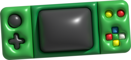 3d icono palanca de mando gamepad juego consola o juego controlador con monitor pantalla computadora juego. minimalista dibujos animados estilo png