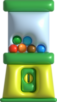 3d game machine ball coin icon Game machine to win items in the ball. png