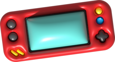 3d icono palanca de mando gamepad juego consola o juego controlador con monitor pantalla computadora juego. minimalista dibujos animados estilo png