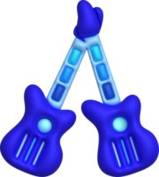 3d icono juguete guitarra, divertido para niños juguetes png