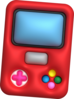 3d icono palanca de mando gamepad juego consola o juego controlador con monitor pantalla computadora juego. minimalista dibujos animados estilo png