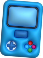 3d Symbol Joystick Gamepad Spiel Konsole oder Spiel Regler mit Anzeige Bildschirm Computer Spiel. minimalistisch Karikatur Stil png