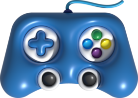 3d icon joystick gamepad game console or game controller Computer game. minimalist cartoon style png