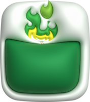 3d icon. Burning candle melting and burning flame. png