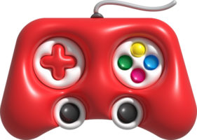 3d icona telecomando da gioco gamepad gioco consolle o gioco controllore computer gioco. minimalista cartone animato stile png