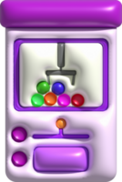 Claw game cabinet 3d icon Get the ball out of the game machine. png