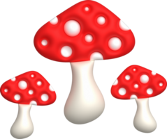 3d icon big mushroom icon minimalistic style png