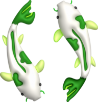 3d icona, colorato giapponese koi pesce, minimo stile icona png