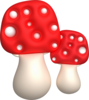 3d icon big mushroom icon minimalistic style png