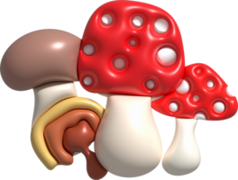 3d icône gros champignon icône minimaliste style png