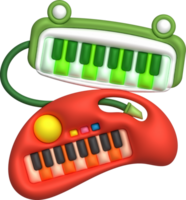 3d icoon elektrisch speelgoed- piano toetsenbord. kinderen musical elektronisch. grappig kinderen speelgoed- png