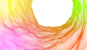 3d mehrfarbig Gradient Stein Tunnel Partikel Welle png