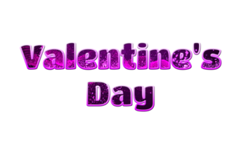 Text Valentine's day 3d digital technology png