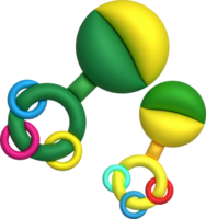 3d Symbol. rasselt zum Neugeborene Babys. Kleinkinder Pflege Produkte,Artikel.Mutterschaft und Kindheit Zubehör. png