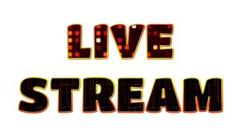 Text LIVE STREAM 3d digital technology png