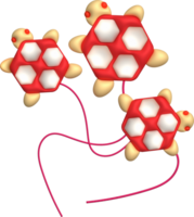 3d ícone. vôo uma tartaruga pipa e nuvens dentro a colorida céu. verão ícone. png