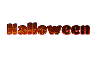 testo Halloween 3d digitale tecnologia png