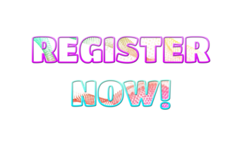 Text REGISTER NOW 3d digital technology png