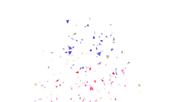 multicolore confettis particules chute confettis explosions. png