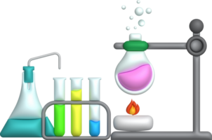 3d Symbol. isoliert Flasche oder Flasche zum Chemie. Labor Glaswaren zum medizinisch oder wissenschaftlich Bildung .minimalistisch Stil Symbole png