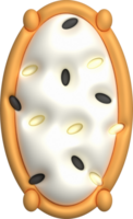 3d ícones, ásia comida, omelete Sushi rolos, coberto com sésamo sementes minimalista estilo ícone png