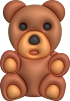 3d ikon. söt Sammanträde teddy Björn. minimalistisk stil ikon png