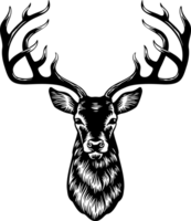 cervo testa silhouette png illustrazione