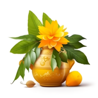 giallo fiore nel vaso png