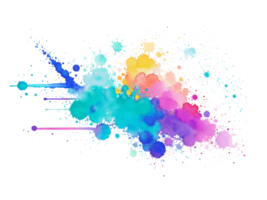 Abstract splash and violet stains painting watercolor png