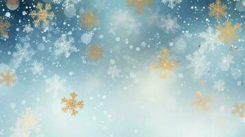 Winter background with snowflakes photo