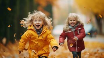 Happy children go to school photo