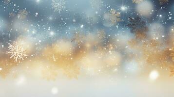 Winter background with snowflakes photo