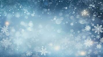 Winter background with snowflakes photo