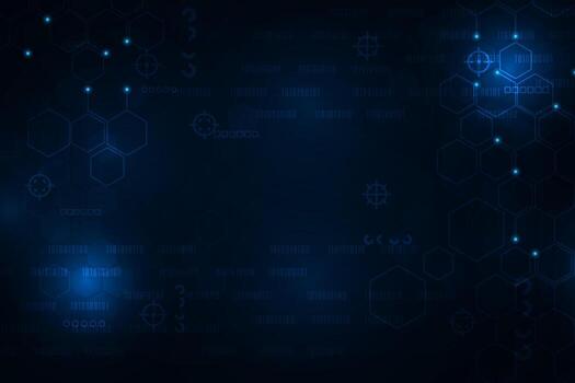 vector tecnología resumen futurista hexagonal moderno con azul ligero antecedentes.