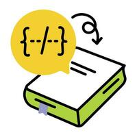 Trendy Coding Book vector