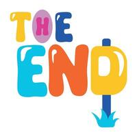 Trendy The End vector