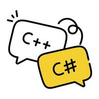 Trendy Code Messages vector