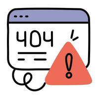 Trendy Web Error vector
