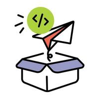 Trendy Send Code vector