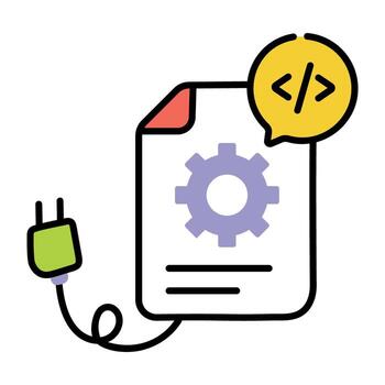 Trendy Coding File vector