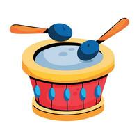 Trendy Drum Music vector