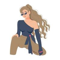 Trendy Model Pose vector