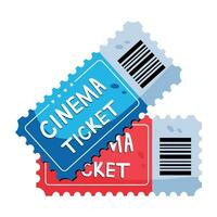 Trendy Cinema Tickets vector