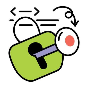 Trendy Code Encryption vector