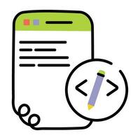Trendy Edit Code vector