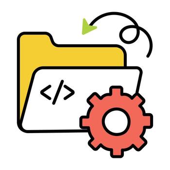 de moda codificación carpeta vector