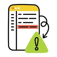 Trendy Website Error vector