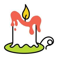 Trendy Melting Candle vector