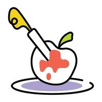 Trendy Bloody Apple vector