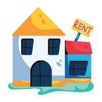 Trendy Rental Property vector